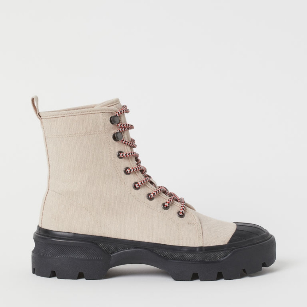 Canvas Sneaker - style boot , h&m, 9.5